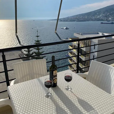 Apartment With Huge Sea View Balcony Sarande Exterior photo